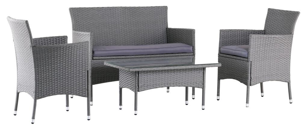 RX-304-Steel 4 pcs wicker sofa set(Pos18)